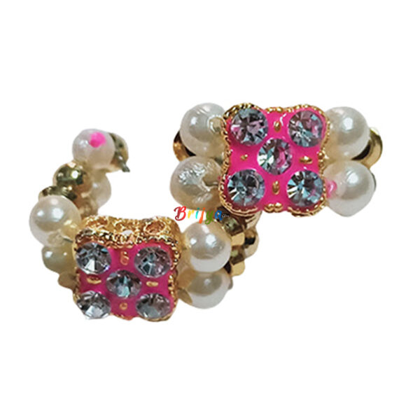 Beautiful Pink Stone White Pearl Krishna Bracelet