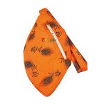 Orange Radhe Radhe Printed Japa Mala Bag