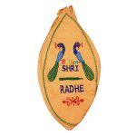 Peach Hand Embroidery Radhy Japa Mala Jholi