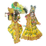 Radhe Radhe Yellow Print Yugal Jodi Dress