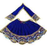 Blue Shaneel Heavy Lace Lenhga Patka Set For DurgaJi