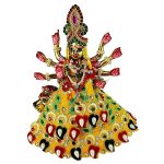 Heavy Kalabattu Pearl Work Yellow Lenhga Pakta Durga Ji Set