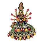 Heavy Kalabattu Pearl Work Blue Lenhga Pakta Durga Ji Set