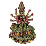 Heavy Kalabattu Pearl Work Green Lenhga Pakta Durga Ji Set
