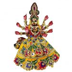 Yellow Heavy Embroidery Work Lenhga Patka Durga Mata Set