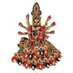 Heavy Kalabattu Pearl Work Rani Lenhga Pakta Durga Ji Set