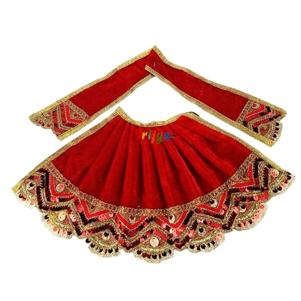 Rani Shaneel Heavy Lace Lenhga Patka Set For DurgaJi