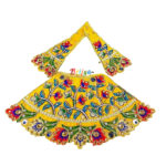 Yellow Heavy Embroidery Work Lenhga Patka Durga Mata Set