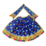 Blue Jaypuri Lenhga Patka For Devi Durga Mata Ji