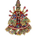 Red Heavy Embroidery Work Lenhga Patka Durga Mata Set
