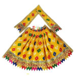 Yellow Jaypuri Lenhga Patka For Devi Durga Mata Ji