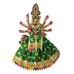 Green Jaypuri Lenhga Patka For Devi Durga Mata Ji