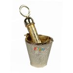 Golden Metal Holi Special Bucket & Pichkari For Laddu Gopal Ji