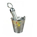 White Metal Holi Special Bucket & Pichkari For Laddu Gopal Ji