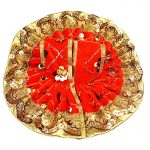 Orange Velvet Heavy Lace Sitara Work Gopal Ji Poshak