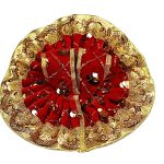 Red Velvet Heavy Lace Sitara Work Gopal Ji Poshak