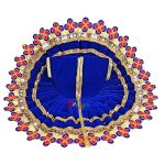 Blue Heavy Lace Work Velvet Phosak For Gopal Ji