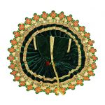 Green Heavy Lace Work Velvet Phosak For Gopal Ji