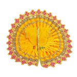 Yellow Heavy Lace Work Velvet Phosak For Gopal Ji