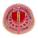 Beautiful Magenta Heavy Mirror Pearl Kundan Work Poshak