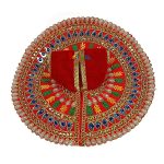 Beautiful Red Heavy Mirror Pearl Kundan Work Poshak