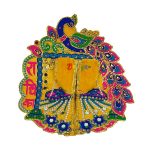 Yellow Hravy Work Radhkia Peacock Desgin For Bal Gopal Ji Dress