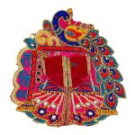 Magenta Heavy Work Radheka Peacock Design For Bal Gopal Ji Dress