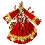 Red Shaneel Lace Work Durga Mata Lehnga Patka Set