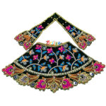 Green Heavy Embroidery Work Lenhga Patka Durga Mata Set