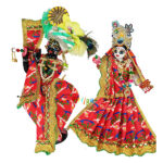 Radhe Radhe Carrot Print Yugal Jodi Dress