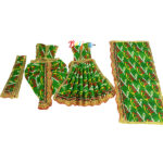 Radhe Radhe Green Print Yugal Jodi Dress