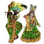 Radhe Radhe Green Print Yugal Jodi Dress