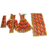 Radhe Radhe Orange Print Yugal Jodi Dress