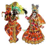 Radhe Radhe Orange Print Yugal Jodi Dress