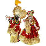 Heavy Lace Sitra Work Red Radha Krishna Dress