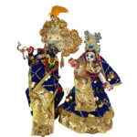 Heavy Lace Sitra Work Red Radha Krishna Dress