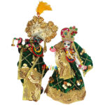 Heavy Lace Sitra Work Green Radha Krishna Dress