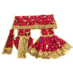 Heavy Lace Sitra Work Purple Radha Krishna Dress