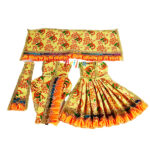 Beautiful Yellow Printed Frill Lace Work RK Vastra