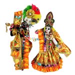 Beautiful Yellow Printed Frill Lace Work RK Vastra