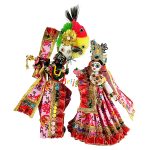 Beautiful Pink Printed Frill Lace Work RK Vastra