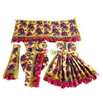 Beautiful Creem Printed Frill Lace Work RK Vastra