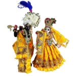 Yellow Heavy Sitara Pearl Work Yugal Jodi Dress