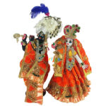 Orange Heavy Sitara Pearl Work Yugal Jodi Dress