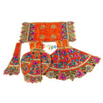 Designer Orange Heavy Hand Embroidery Dress For Yugal Jodi Sarkar