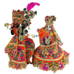 Designer Orange Heavy Hand Embroidery Dress For Yugal Jodi Sarkar