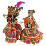 Designer Orange Heavy Hand Embroidery Dress For Yugal Jodi Sarkar