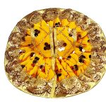 Yellow Velvet Heavy Lace Sitara Work Gopal Ji Poshak