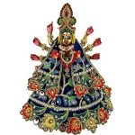 Blue Heavy Embroidery Work Lenhga Patka Durga Mata Set