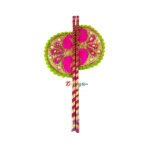 A Pair of Pink Green Embroidery Hand Pankha for God